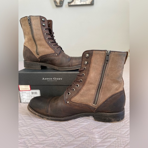 Brown Leather Boots Men’s Size 10 - Picture 3 of 12